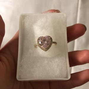 Pink heart ring